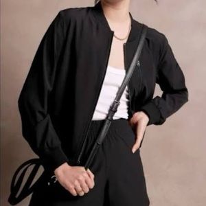 Banana Republic Black Fitted Bomber Jacket